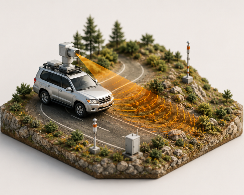 Vehicle-based radiation monitoring for mobile surveys