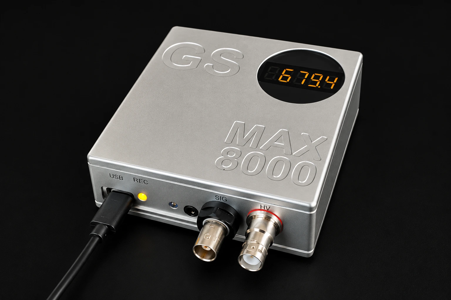 GS-MAX-8000 angled view and connections