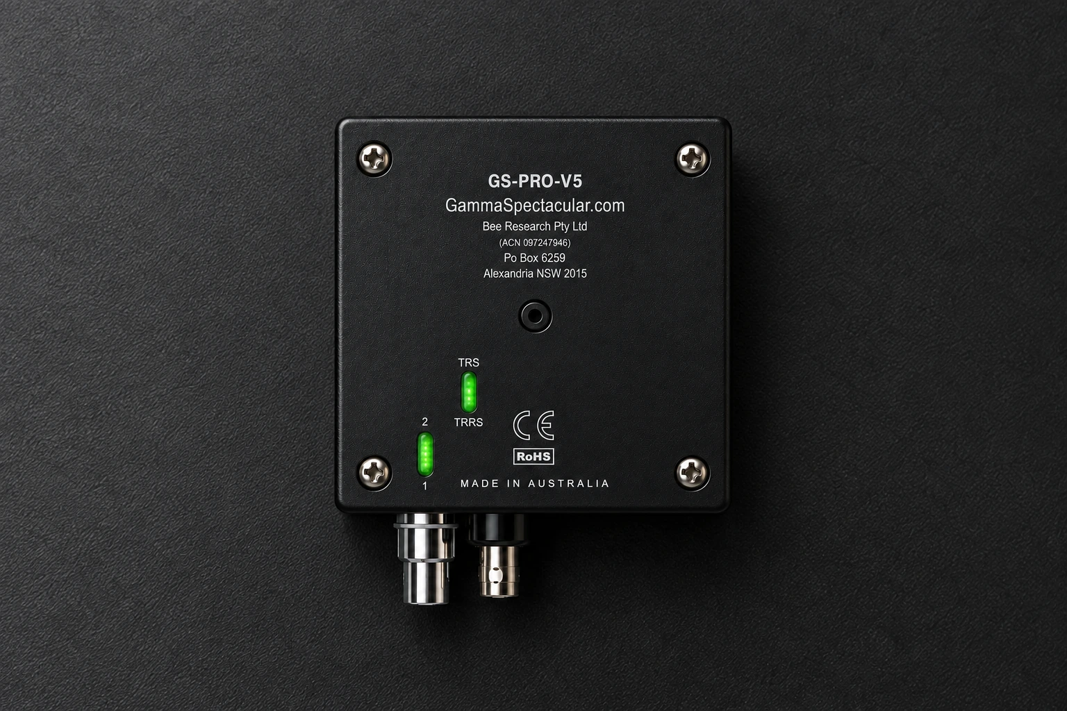 GS-PRO-V5 underside controls and label